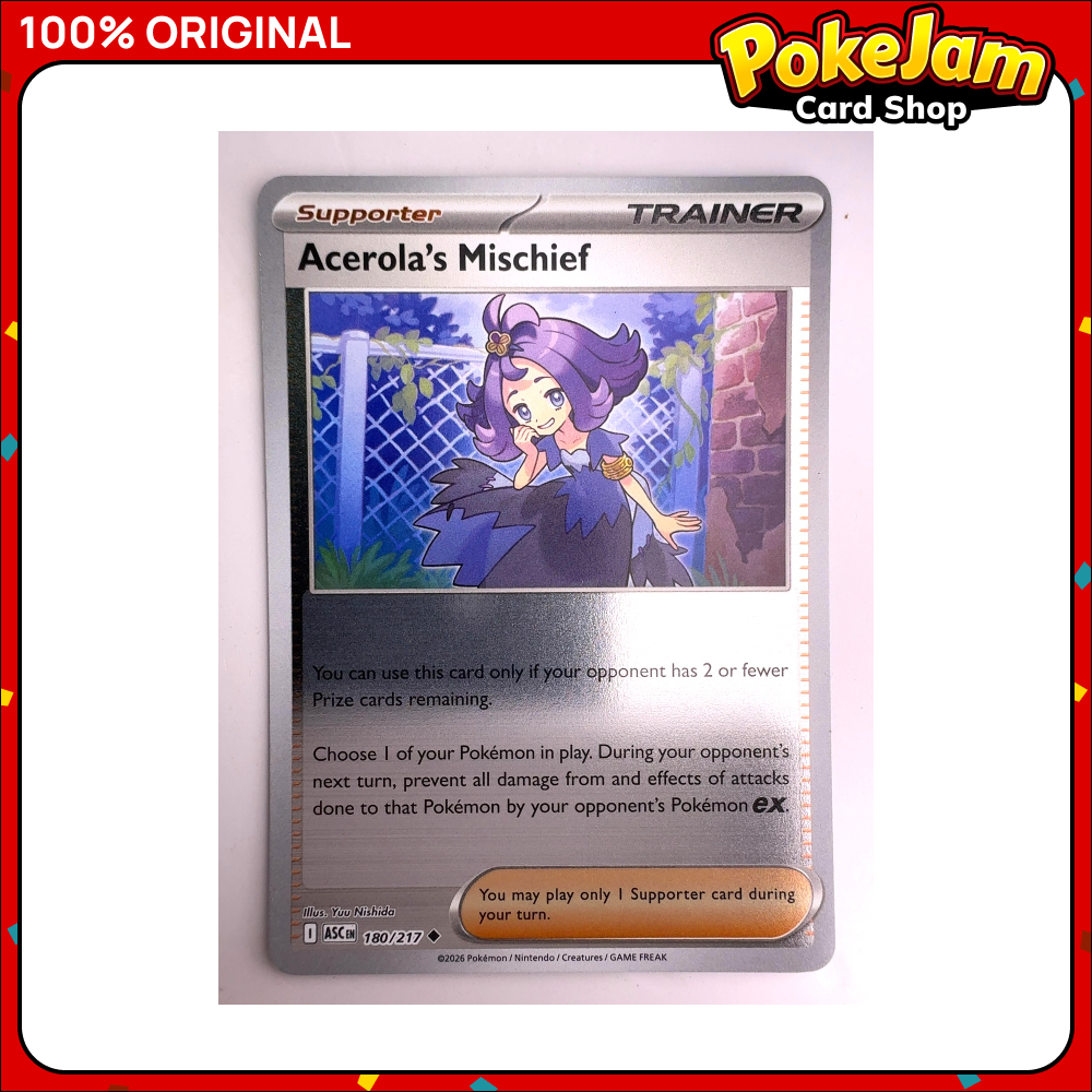 Acerola's Mischief 180/217 - Reverse Hologram - Ascended Heroes - Pokemon Card