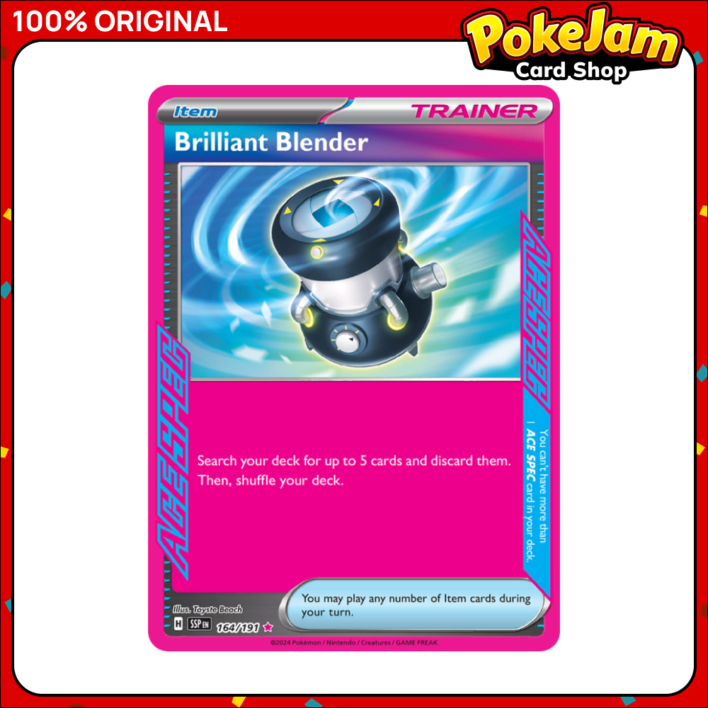 Brilliant Blender 164/191 - ACE SPEC Rare - Surging Sparks - Pokemon Card