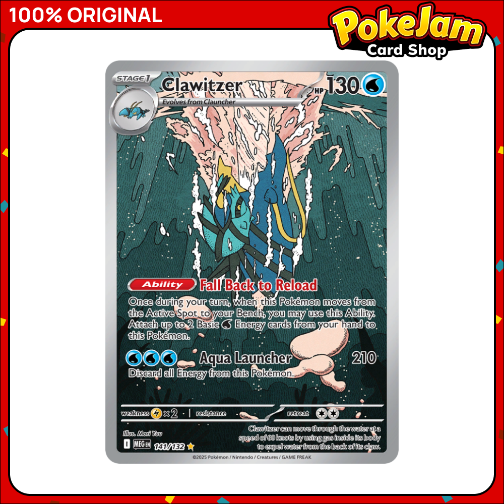 Clawitzer 141/132 - Illustration Rare - Mega Evolution - Pokemon Card