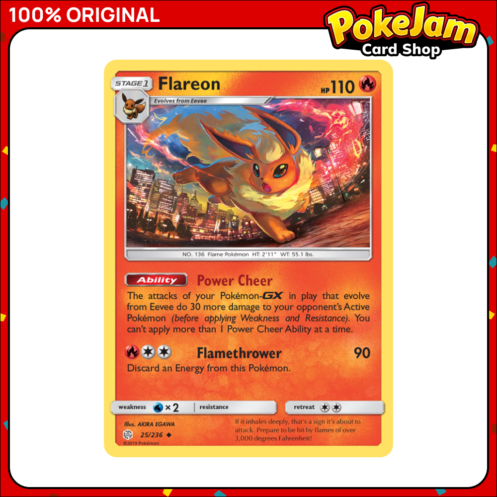 Flareon 25/236 - Uncommon - Cosmic Eclipse - Pokemon Card