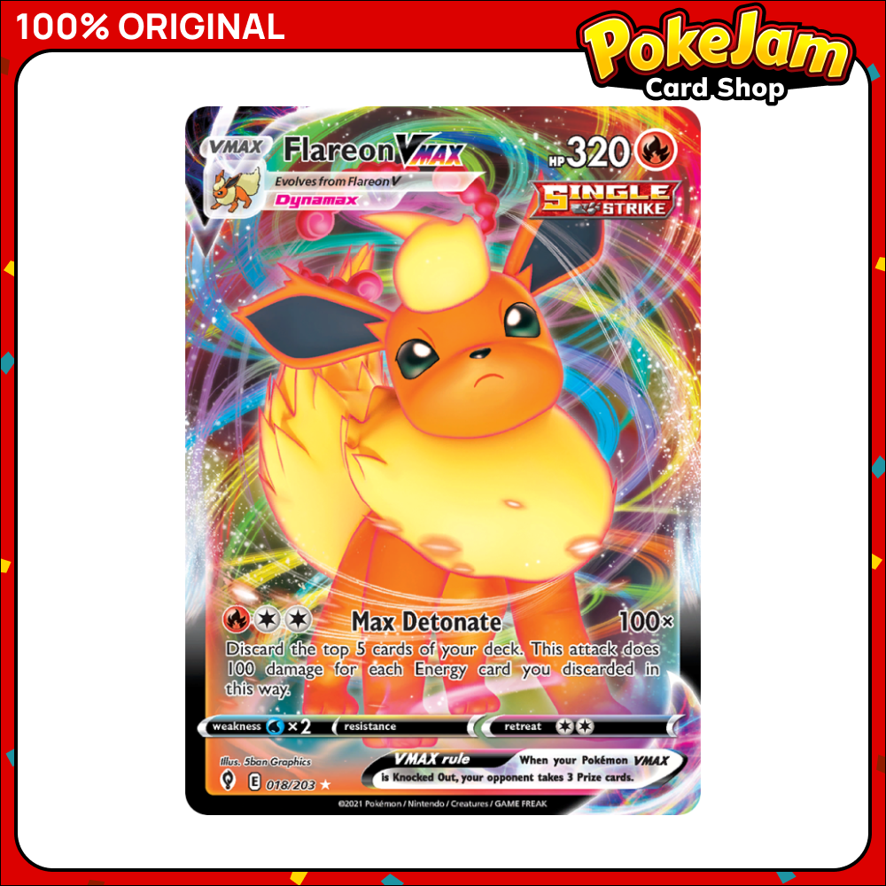 Flareon VMAX - 018/203 - Ultra Rare - Sword & Shield: Evolving Skies - Pokemon TCG