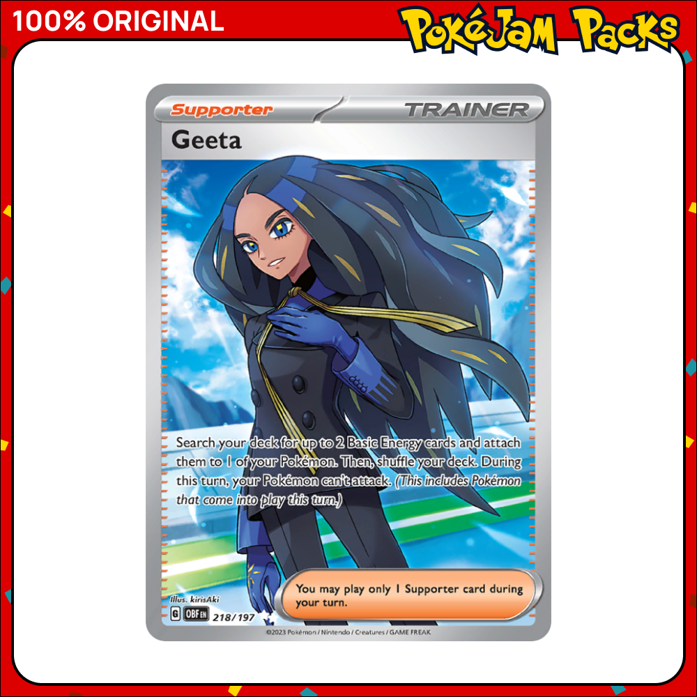 Geeta - 218/197 - Ultra Rare - Obsidian Flames - Pokemon Card