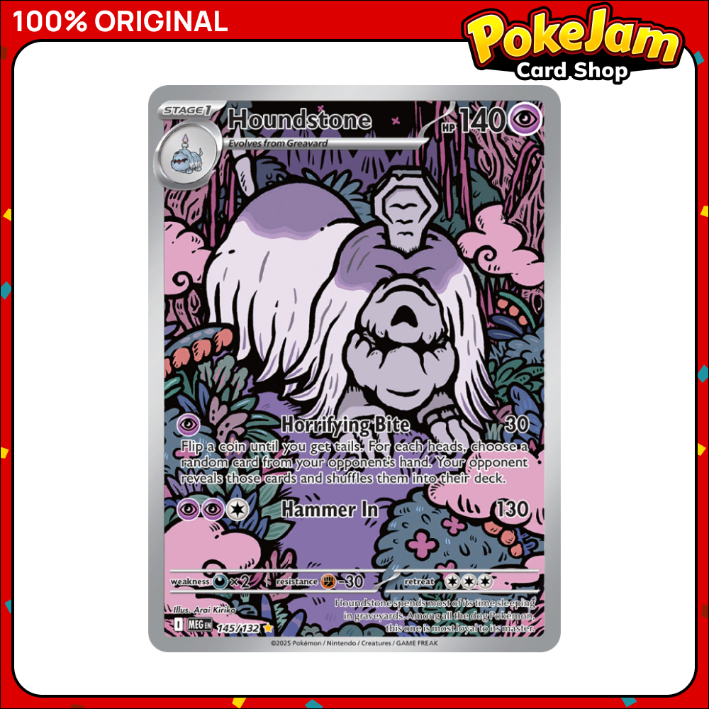 Houndstone 145/132 - Illustration Rare - Mega Evolution - Pokemon Card