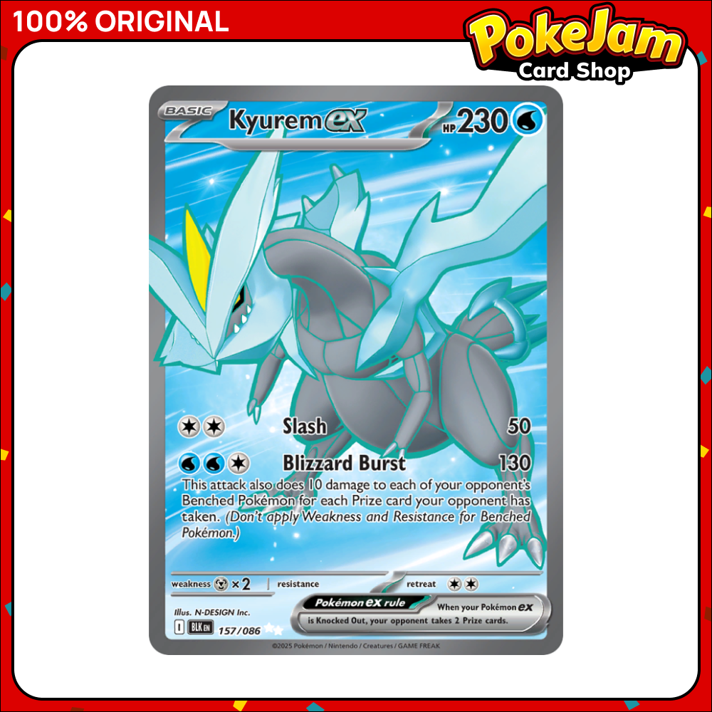 Kyurem ex 157/86 - Ultra Rare - Black Bolt - Pokemon Card