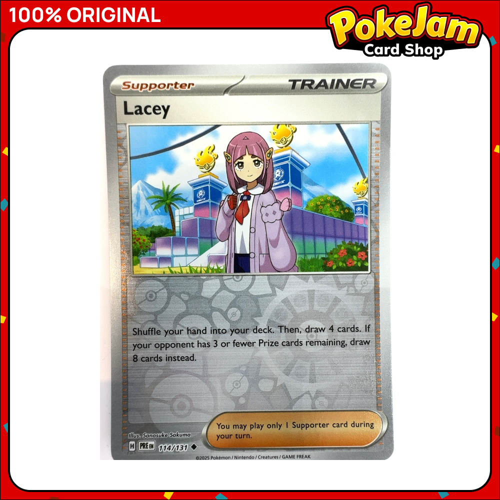 Lacey 114/131 - Reverse Hologram - Prismatic Evolutions - Pokemon Card