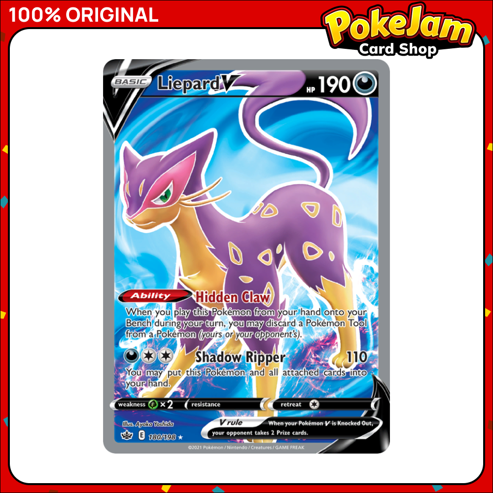 Liepard V - 180/198 - Full Art Ultra Rare - Sword & Shield: Chilling Reign - Pokemon TCG