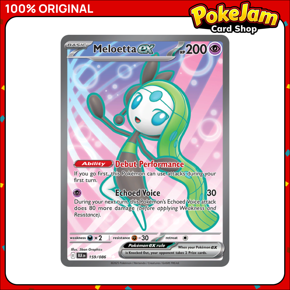Meloetta ex 159/86 - Ultra Rare - Black Bolt - Pokemon Card