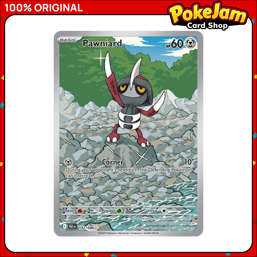 Pawniard 142/86 - Illustration Rare - Black Bolt - Pokemon Card