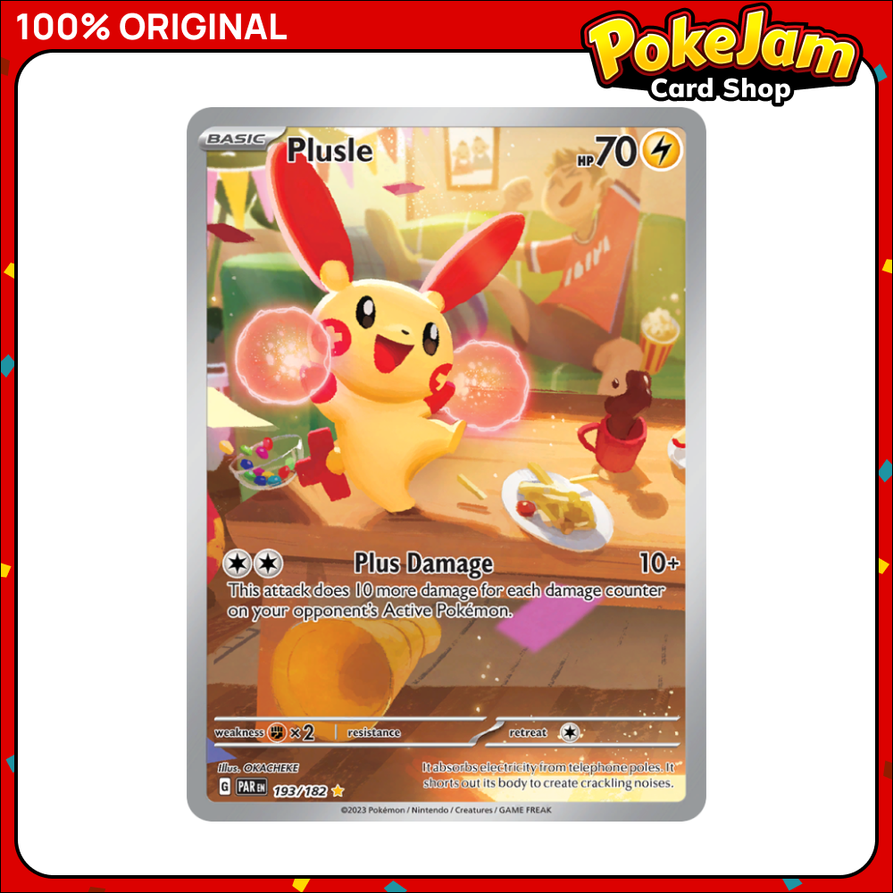 Plusle - 193/182 - Illustration Rare - Scarlet & Violet: Paradox Rift - Pokemon TCG