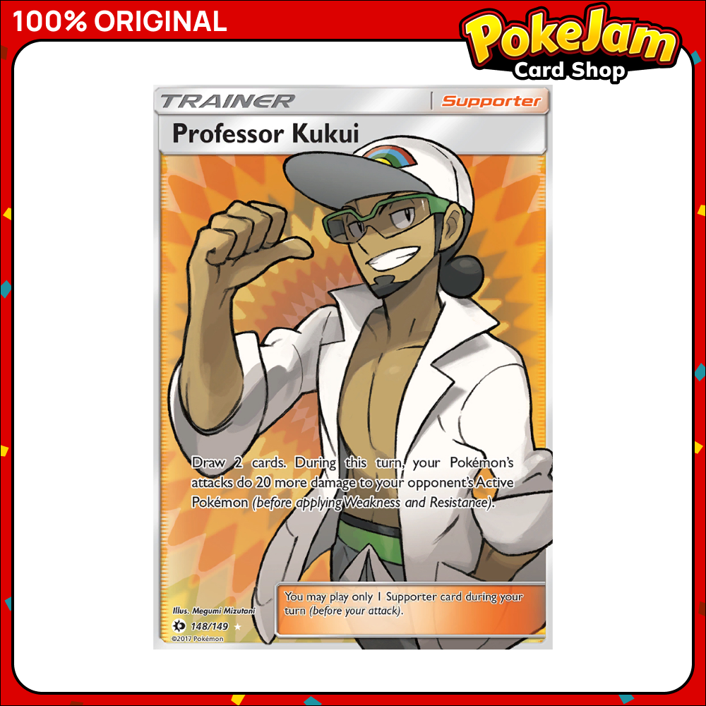 Professor Kukui 148/149 - Full Art - Sun & Moon - Pokemon Card