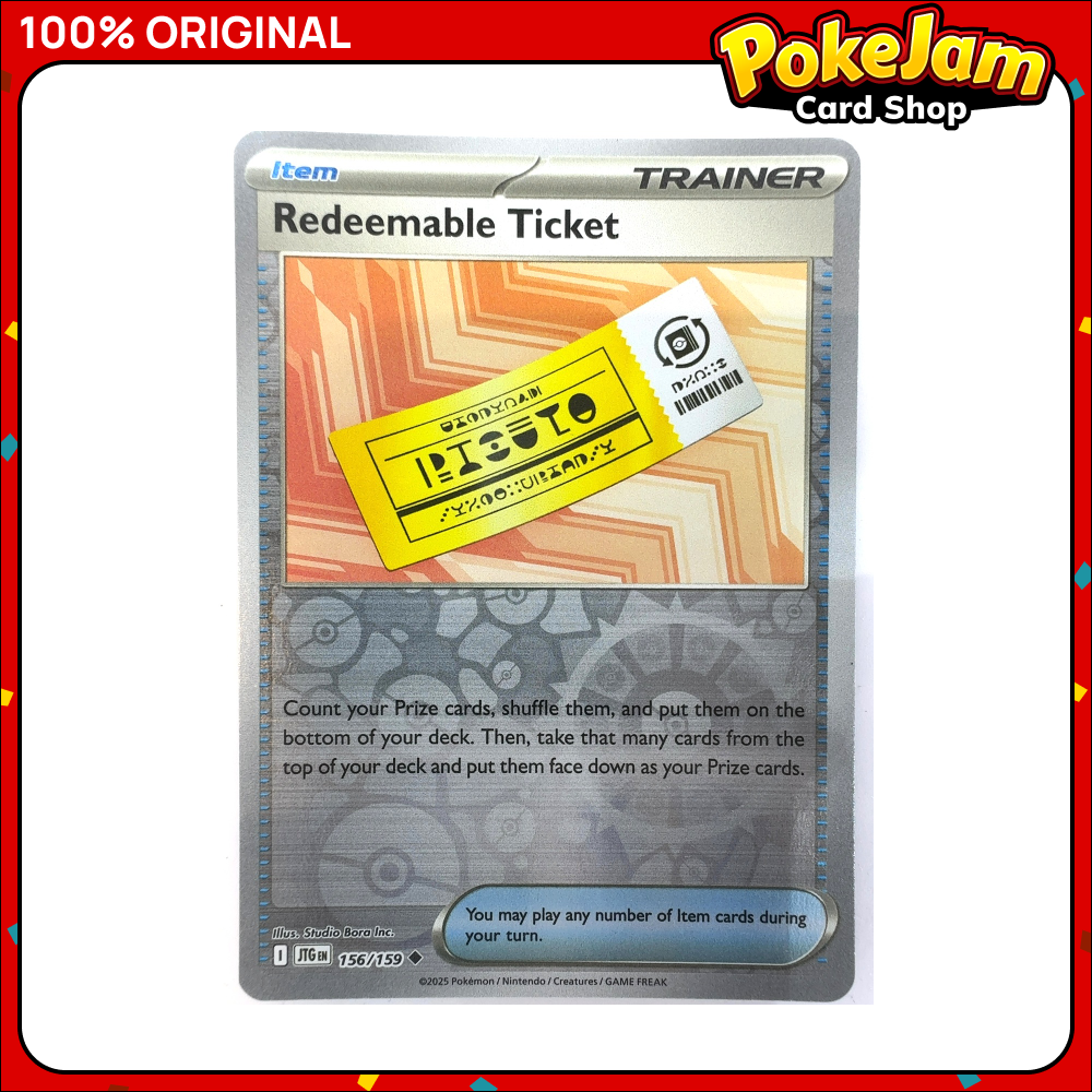 Redeemable Ticket 156/159 - Reverse Hologram - Journey Together - Pokemon Card