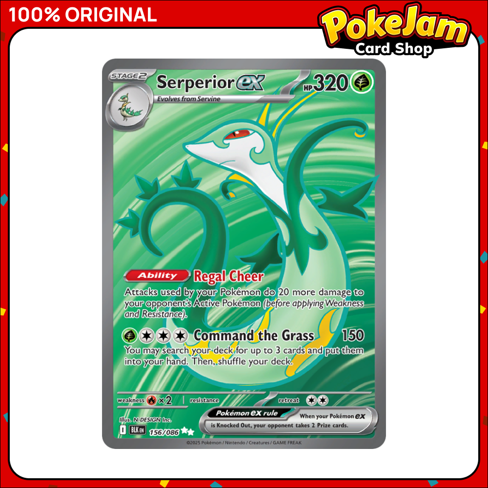 Serperior ex 156/86 - Ultra Rare - Black Bolt - Pokemon Card
