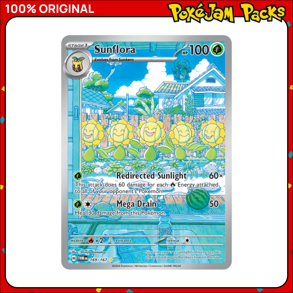 Sunflora - 169/167 - Illustration Rare - Twilight Masquerade - Pokemon Card