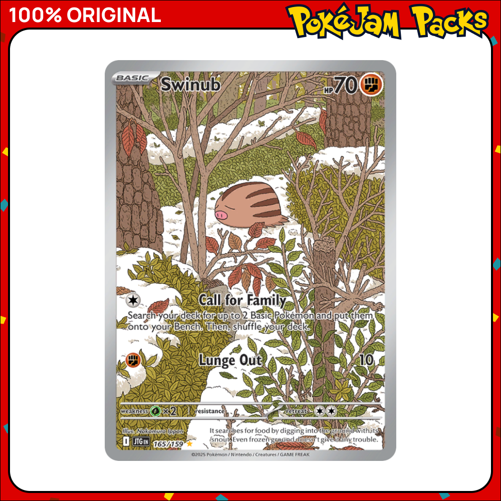 Swinub - 165/159 - Illustration Rare - Journey Together - Pokemon Card