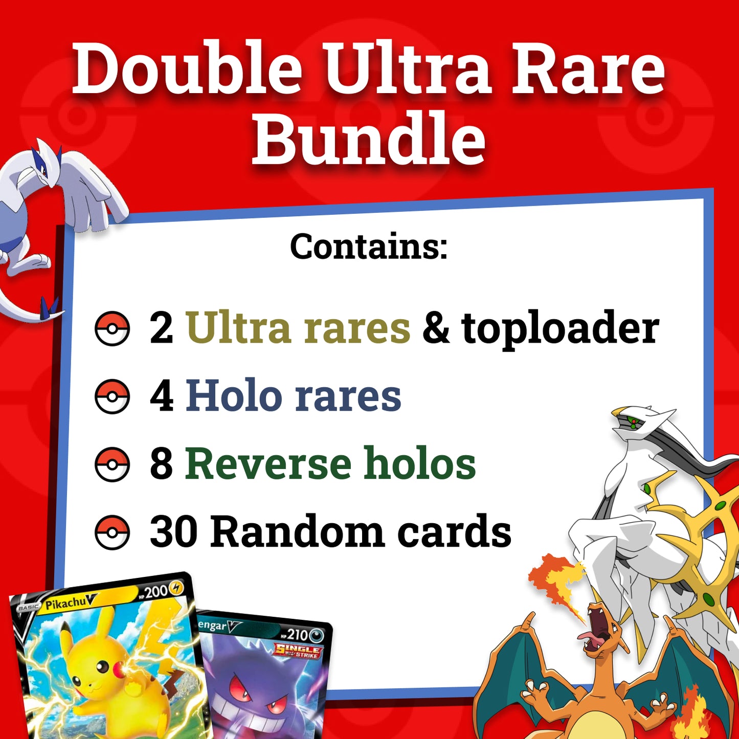 Pokémon Card Bundles - 40+ Authentic Card Pack with Guaranteed Rare - Perfect for Gifts & Collectors