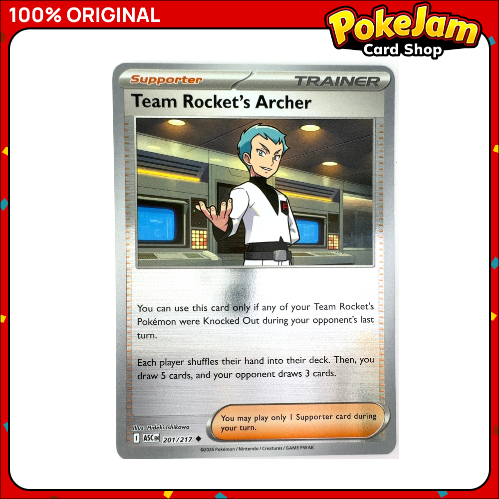 Team Rocket's Archer 201/217 - Reverse Hologram - Ascended Heroes - Pokemon Card