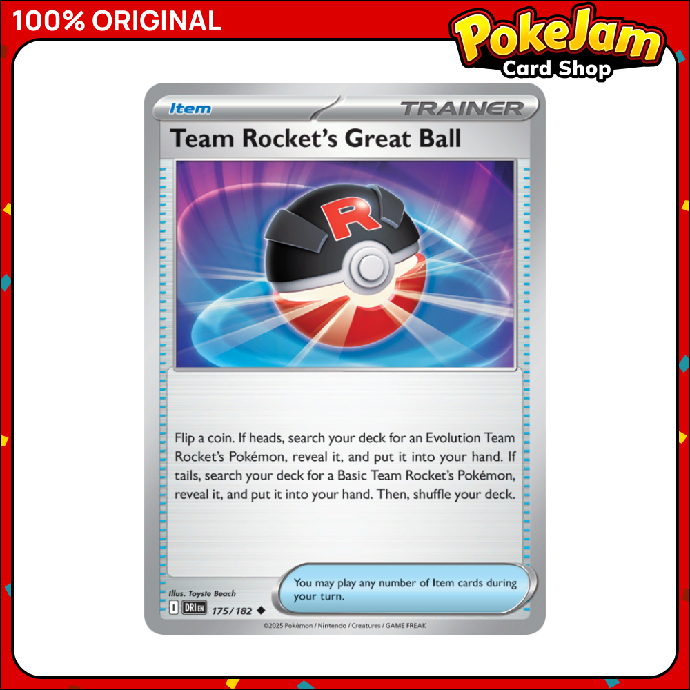 Team Rocket's Great Ball 175/182 - Uncommon - Destined Rivals - Pokemon Card