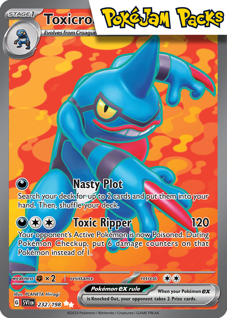 Toxicroak ex - 232/198 - Full Art Secret Rare - Scarlet & Violet (Base Set) - Pokémon TCG