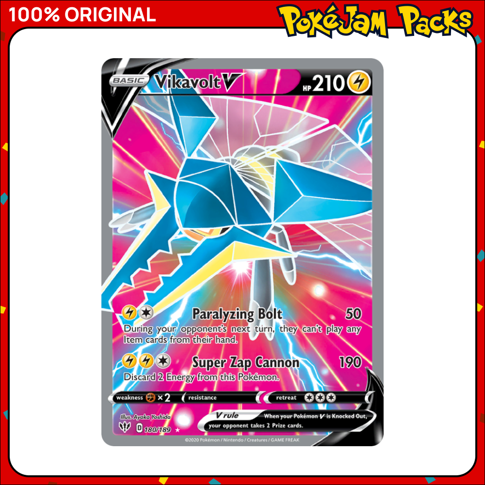 Vikavolt V - 180/189 - Ultra Rare - Darkness Ablaze - Pokemon Card