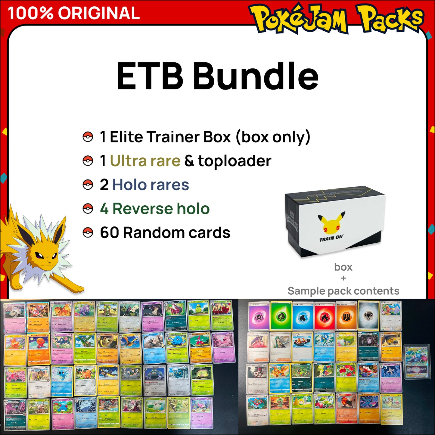 Pokémon Card Bundles - 40+ Authentic Card Pack with Guaranteed Rare - Perfect for Gifts & Collectors