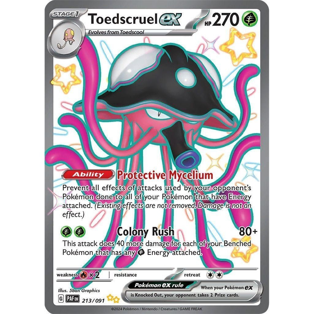Toedscruel ex - 213/091 - Shiny Ultra Rare - Paldean Fates - Pokemon TCG