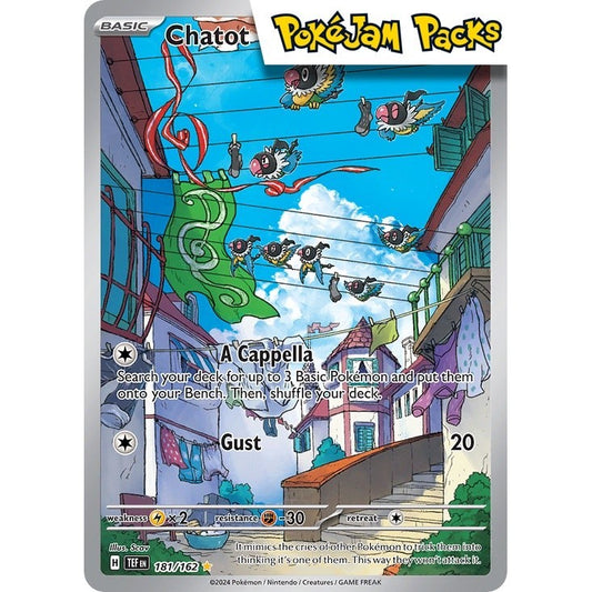 Chatot - 181/162 - Illustration Rare - Scarlet & Violet: Temporal Forces - Pokémon TCG