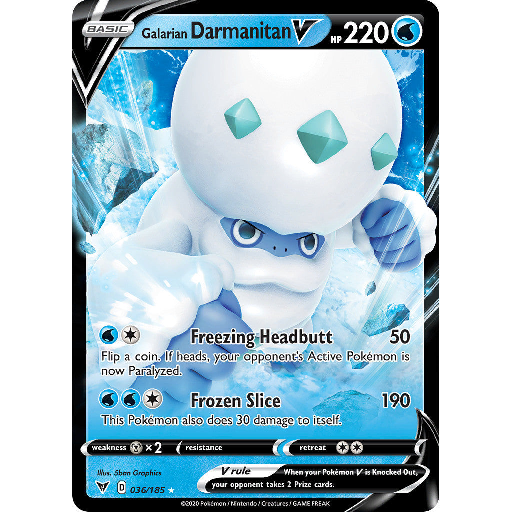 Galarian Darmanitan V - 036/185 - Ultra Rare - Vivid Voltage - Pokemon TCG