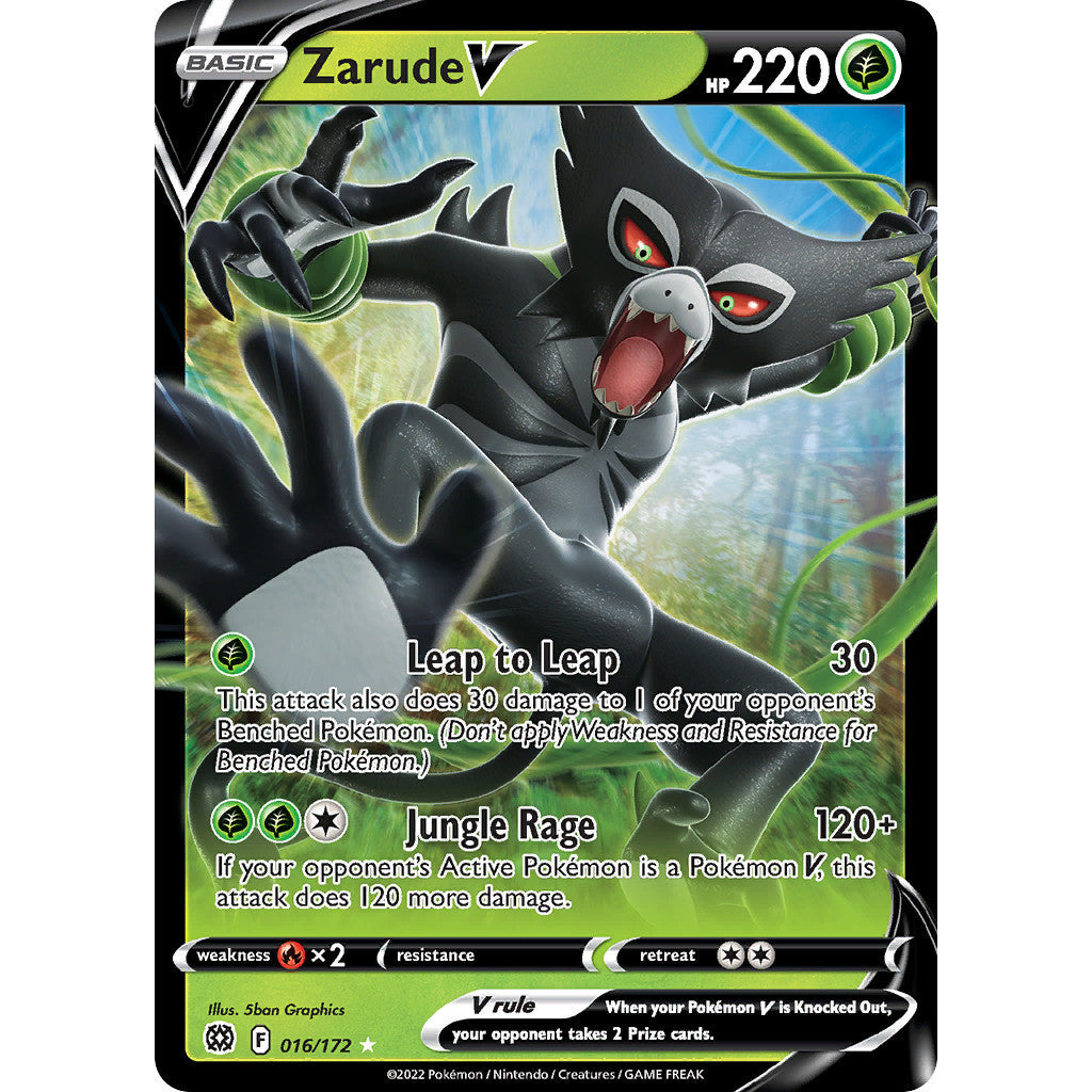 Zarude V - 016/172 - Ultra Rare - Sword & Shield: Brilliant Stars - Pokémon TCG