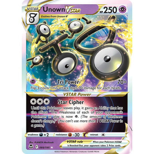 Unown VSTAR - 066/195 - Ultra Rare - Silver Tempest - Pokemon TCG