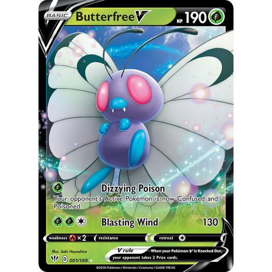 Butterfree V - 001/189 - Ultra Rare - Darkness Ablaze - Pokemon TCG