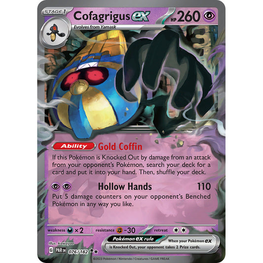 Cofagrigus ex - 076/182 - Ultra Rare - Paradox Rift - Pokemon TCG