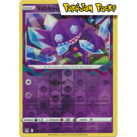 Sableye - 070/196 - Holo Rare Reverse Holo - Sword & Shield: Lost Origin - Pokémon TCG