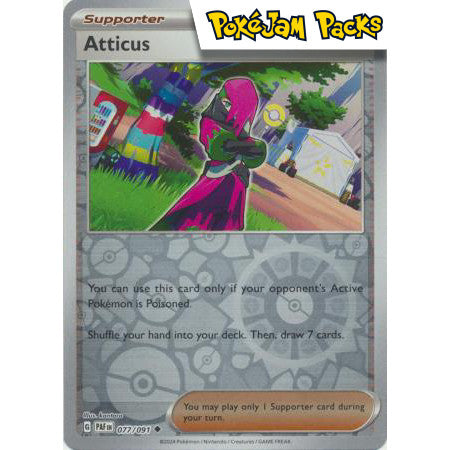 Atticus - 077/091 - Uncommon Reverse Holo - Paldean Fates - Pokémon TCG