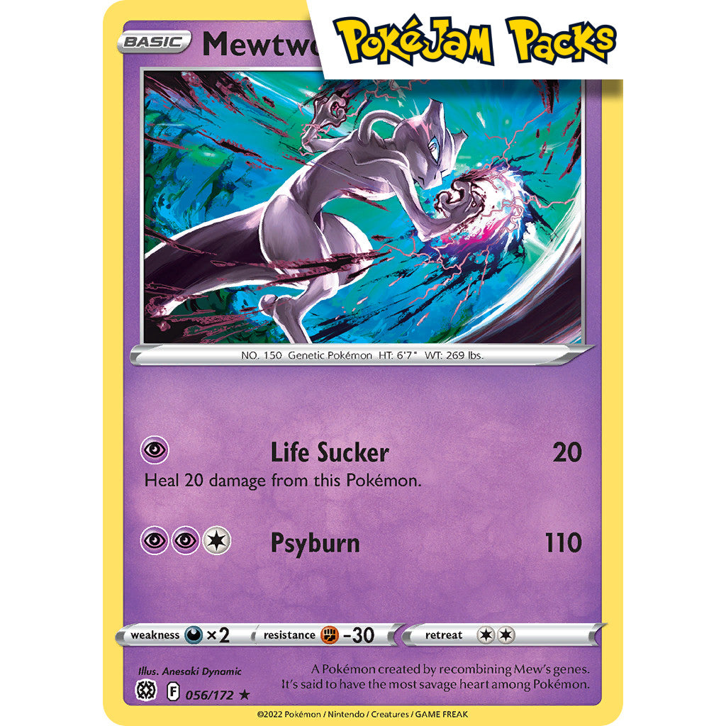 Mewtwo - 056/172 - Rare - Brilliant Stars - Pokémon TCG