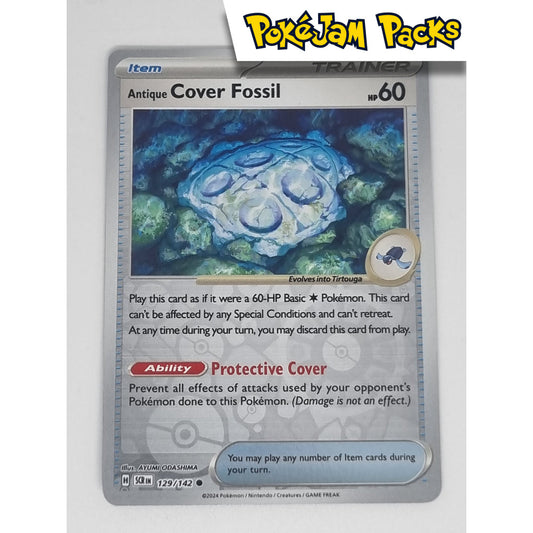 Antique Cover Fossil - 129/142 - Common Reverse Holo - Stellar Crown - Pokémon TCG