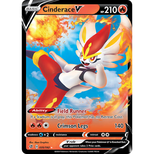 Cinderace V - 035/192 - Ultra Rare - Rebel Clash - Pokemon TCG