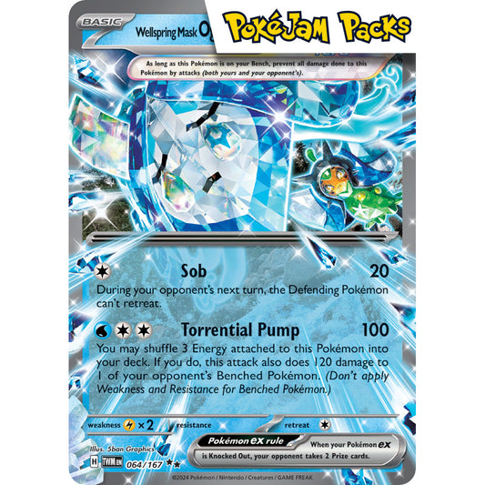 Wellspring Mask Ogerpon ex - 064/167 - Ultra Rare - Twilight Masquerade - Pokémon TCG