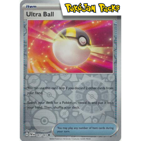 Ultra Ball - 091/091 - Uncommon Reverse Holo - Paldean Fates - Pokemon TCG