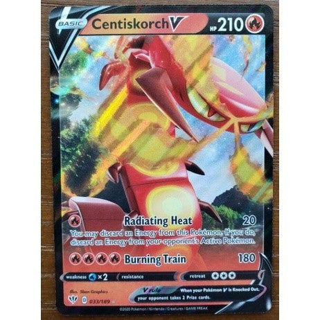 Centiskorch V - 33/189 - Ultra Rare - Sword & Shield: Darkness Ablaze - Pokemon TCG