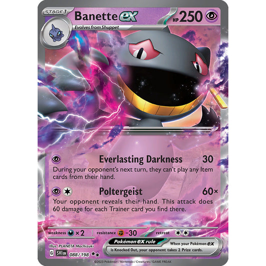 Banette ex - 088/198 - Ultra Rare - Scarlet & Violet - Pokemon TCG