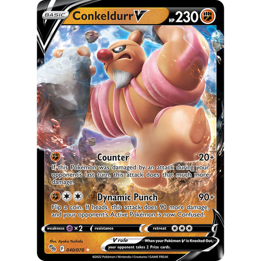Conkeldurr V - 040/078 - Ultra Rare - Pokemon Go - Pokemon TCG