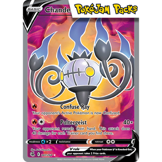 Chandelure V - 247/264 - Full Art Ultra Rare - Fusion Strike - Pokémon TCG