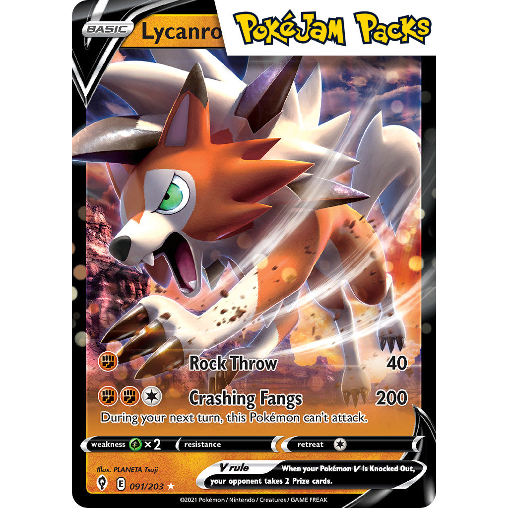 Lycanroc V - 091/203 - Ultra Rare - Evolving Skies - Pokémon TCG