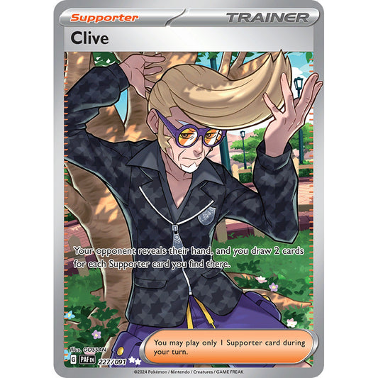 Clive - 227/091 - Illustration Rare - Paldean Fates - Pokémon TCG