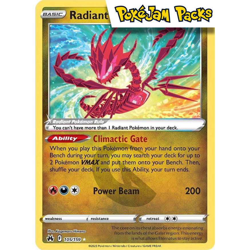 Radiant Eternatus - 105/159 - Radiant Rare - Crown Zenith - Pokémon TCG