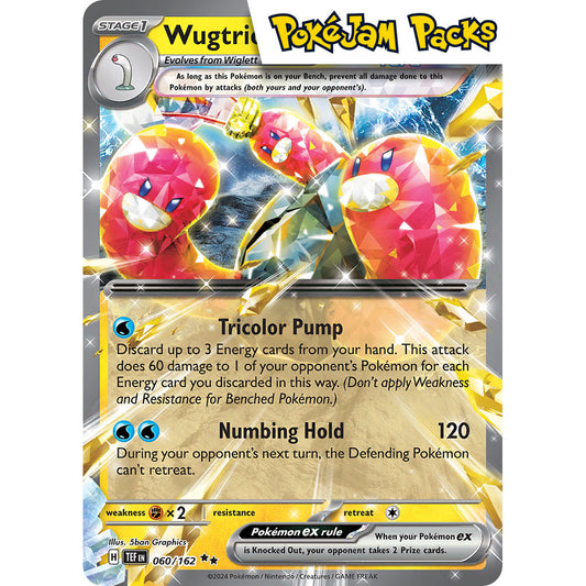 Wugtrio ex - 060/162 - Ultra Rare - Scarlet & Violet: Temporal Forces - Pokémon TCG