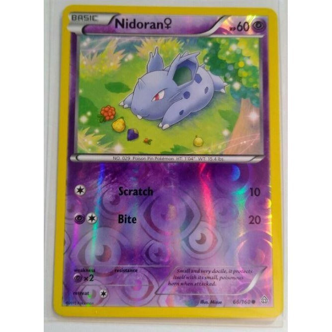 Nidoran F - 66/160 - Common - Reverse Holo - XY: Primal Clash - Pokemon TCG