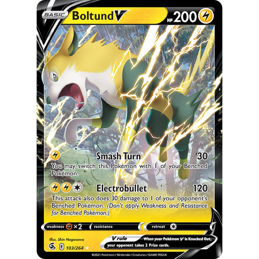 Boltund V - 103/264 - Ultra Rare - Sword & Shield: Fusion Strike - Pokémon TCG