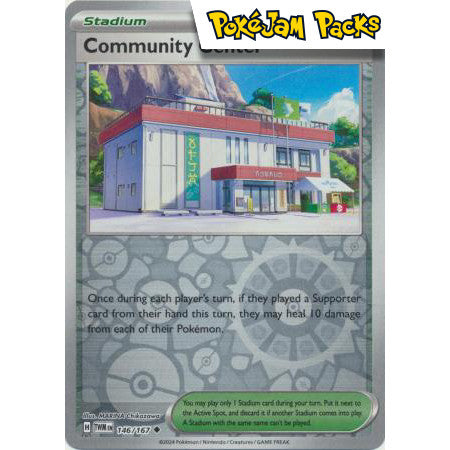 Community Center - 146/167 - Uncommon Reverse Holo - Twilight Masquerade  - Pokémon TCG