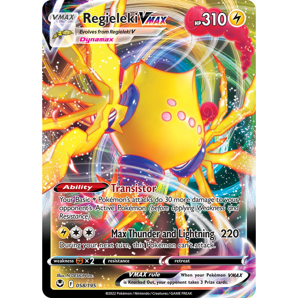 Regieleki VMAX - 058/195 - Ultra Rare - Sword & Shield: Silver Tempest - Pokémon TCG